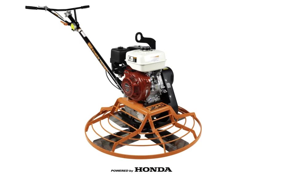 MBW 36" Power Trowel with twist pitch handle and Honda GX160 engine.